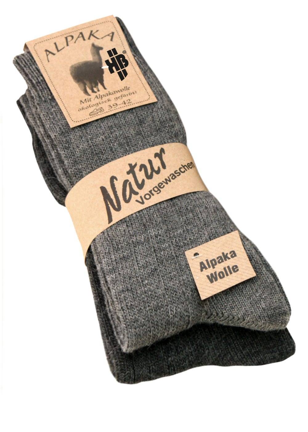 KB Socken Alpakasocken feingestrickt grau - 2 Paar Lagerräumung