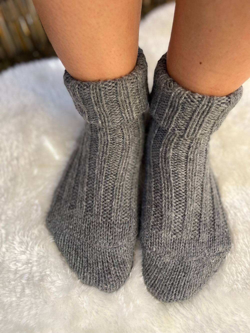 KB Socken Alpakasocken mit Umschlag dickgestrickt - 2 Paar Zeitlich begrenztes Angebot