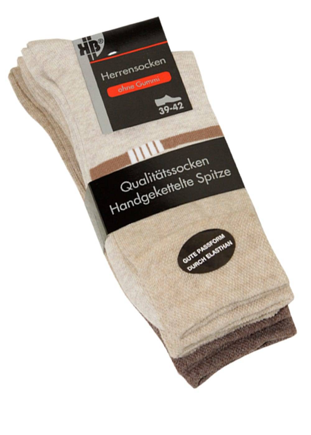 KB Socken Herrensocken Beige mit dezentem Motiv - 3 Paar Discount Store für neue Produkte