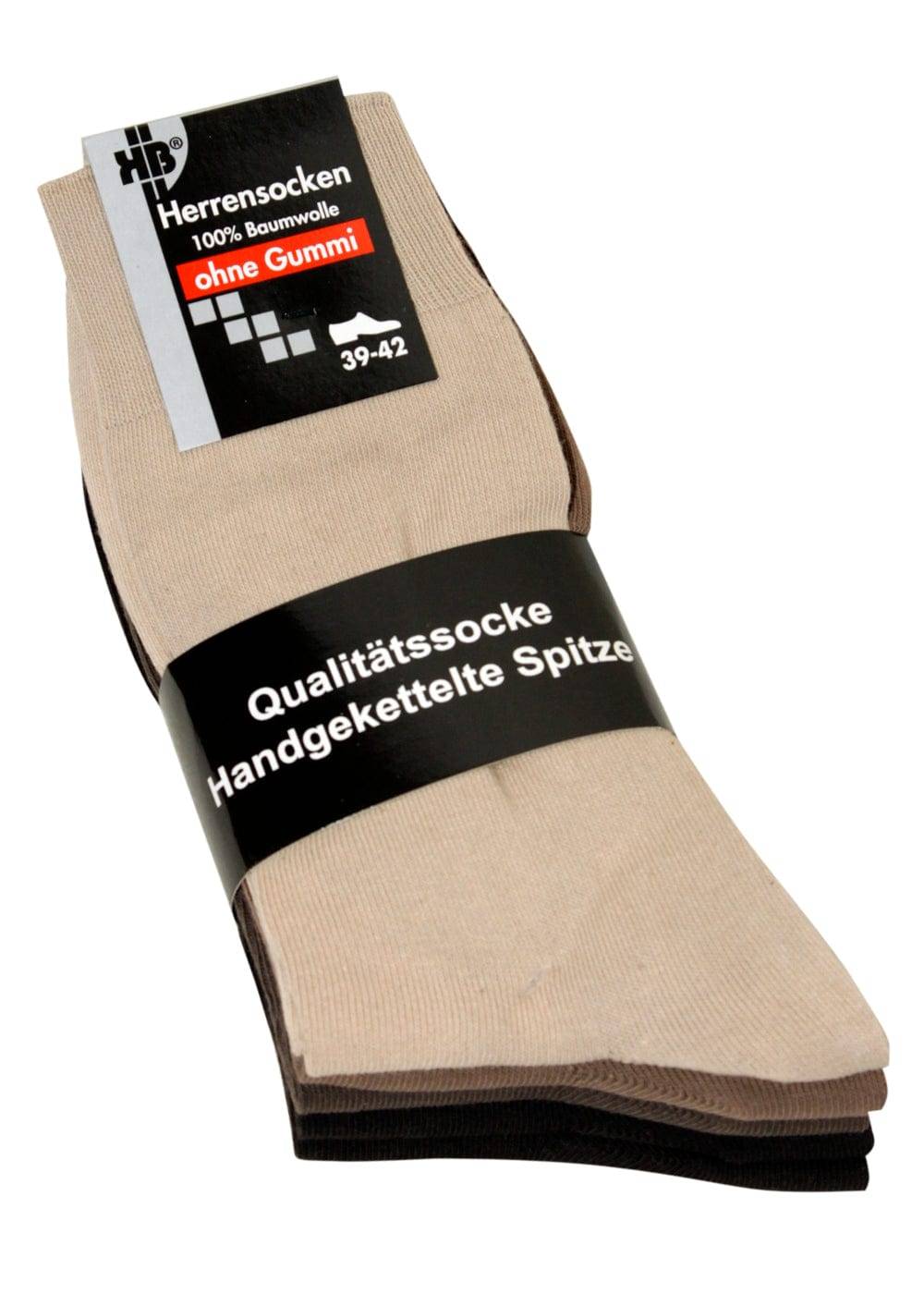 KB Socken Herrensocken Brauntöne - Diabetiker geeignet - 10 Paar Super Rabatt