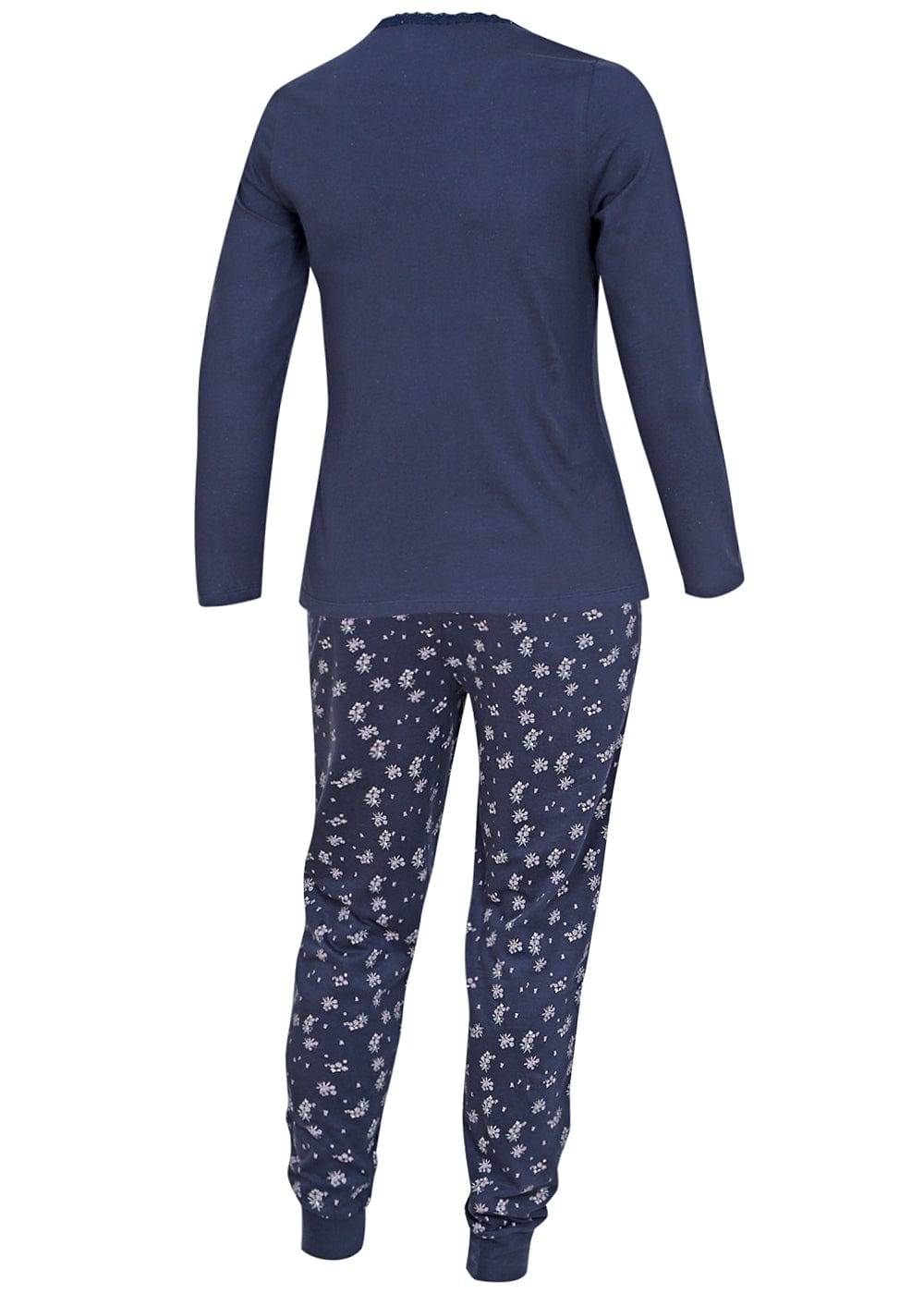 KB Socken Damen Schlafanzug lang dunkelblau - 100% Baumwolle Cyber Monday
