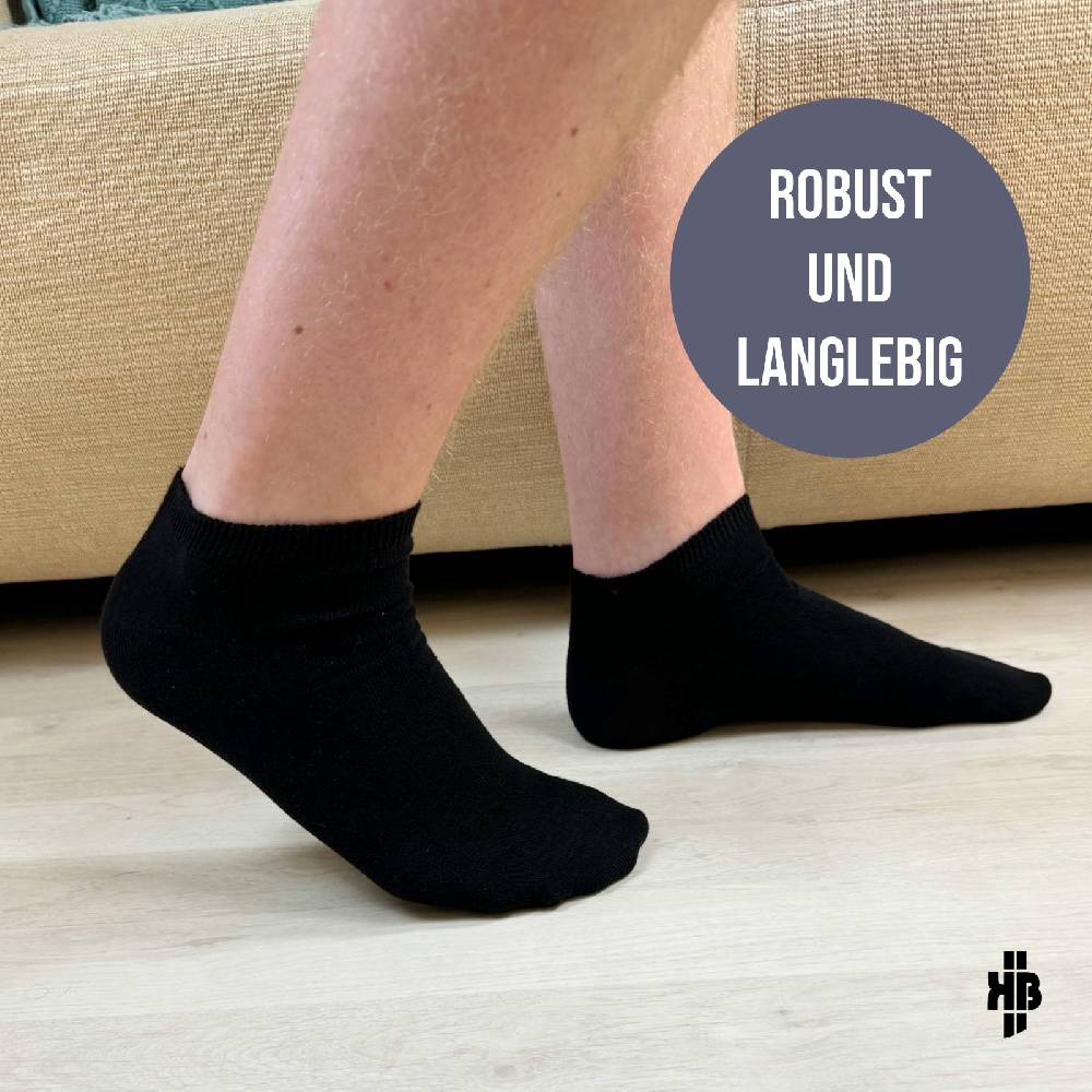 KB Socken Herren Sneakersocken schwarz - 10 Paar Auslauf