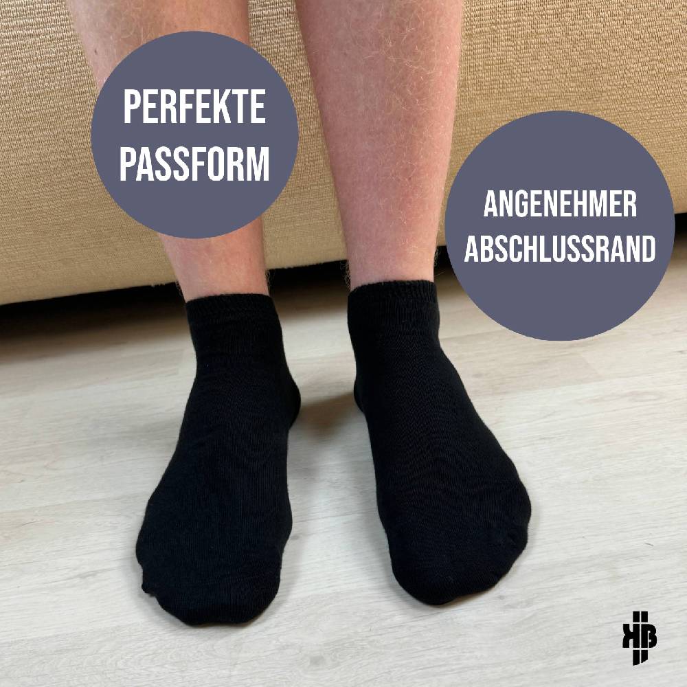 KB Socken Herren Sneakersocken schwarz - 10 Paar Auslauf