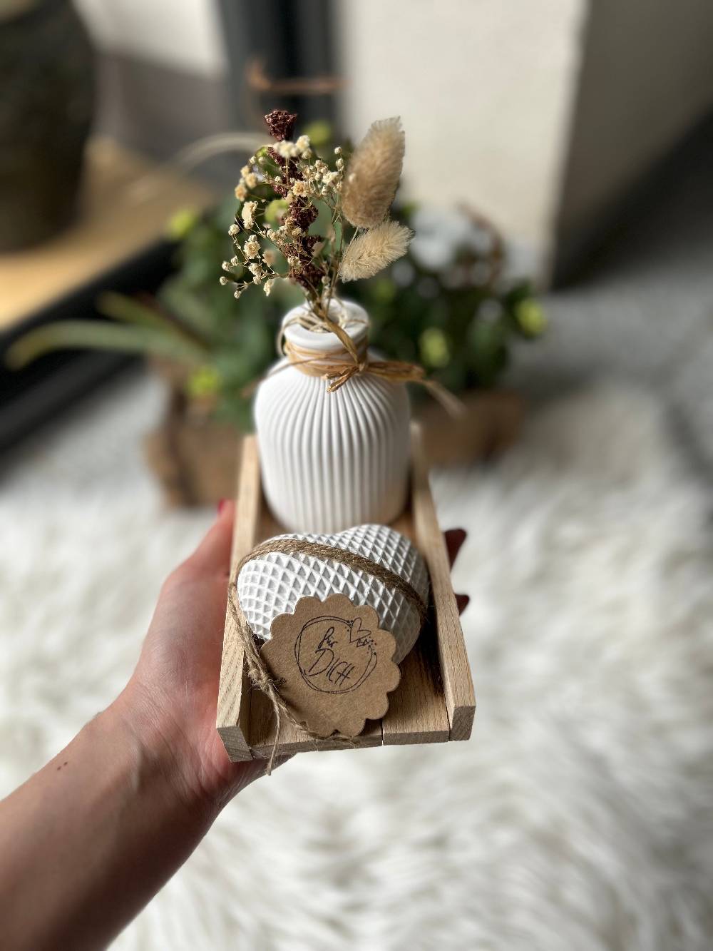 KB Socken Deko Vase Herz Handmade Geschenk Blitzverkäufe