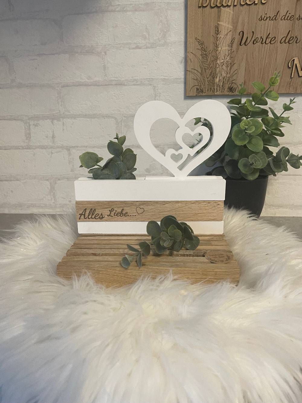 KB Socken Keraflott Einschieber mit Klötzchen – Variante, Sockelleiste für Einschieber , Wohndeko, Deko Aesthetic, Geschenke, Häuserloop, Herz, Haus Günstig kaufen