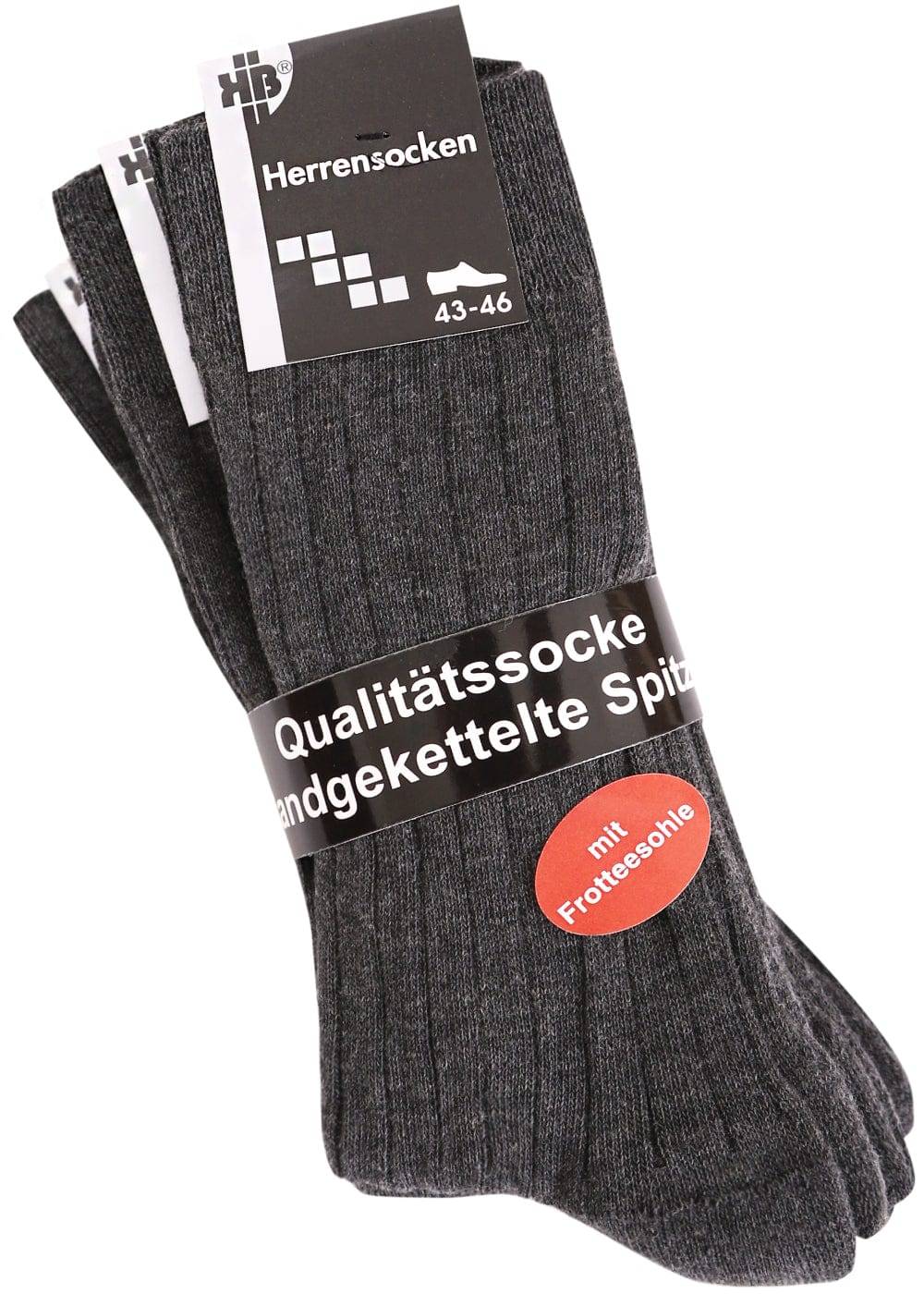 KB Socken Arbeitssocken mit Frotteesohle Grau - 5 Paar Begrenzt auf 3 Tage