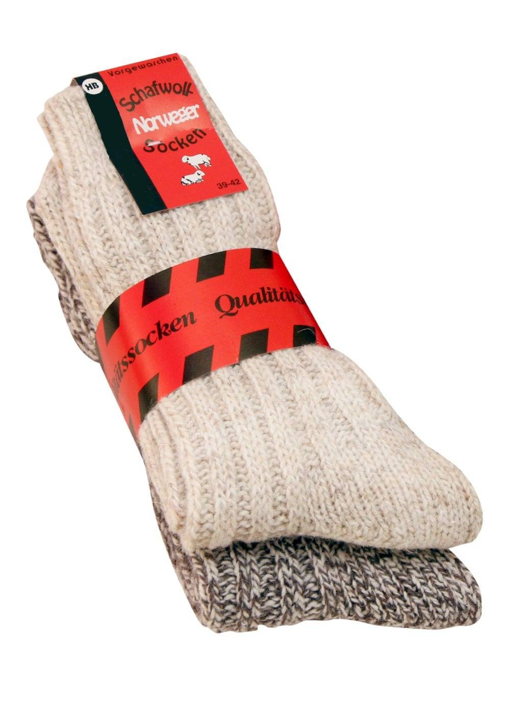 KB Socken Norwegersocken Beige - 2 Paar Auslauf