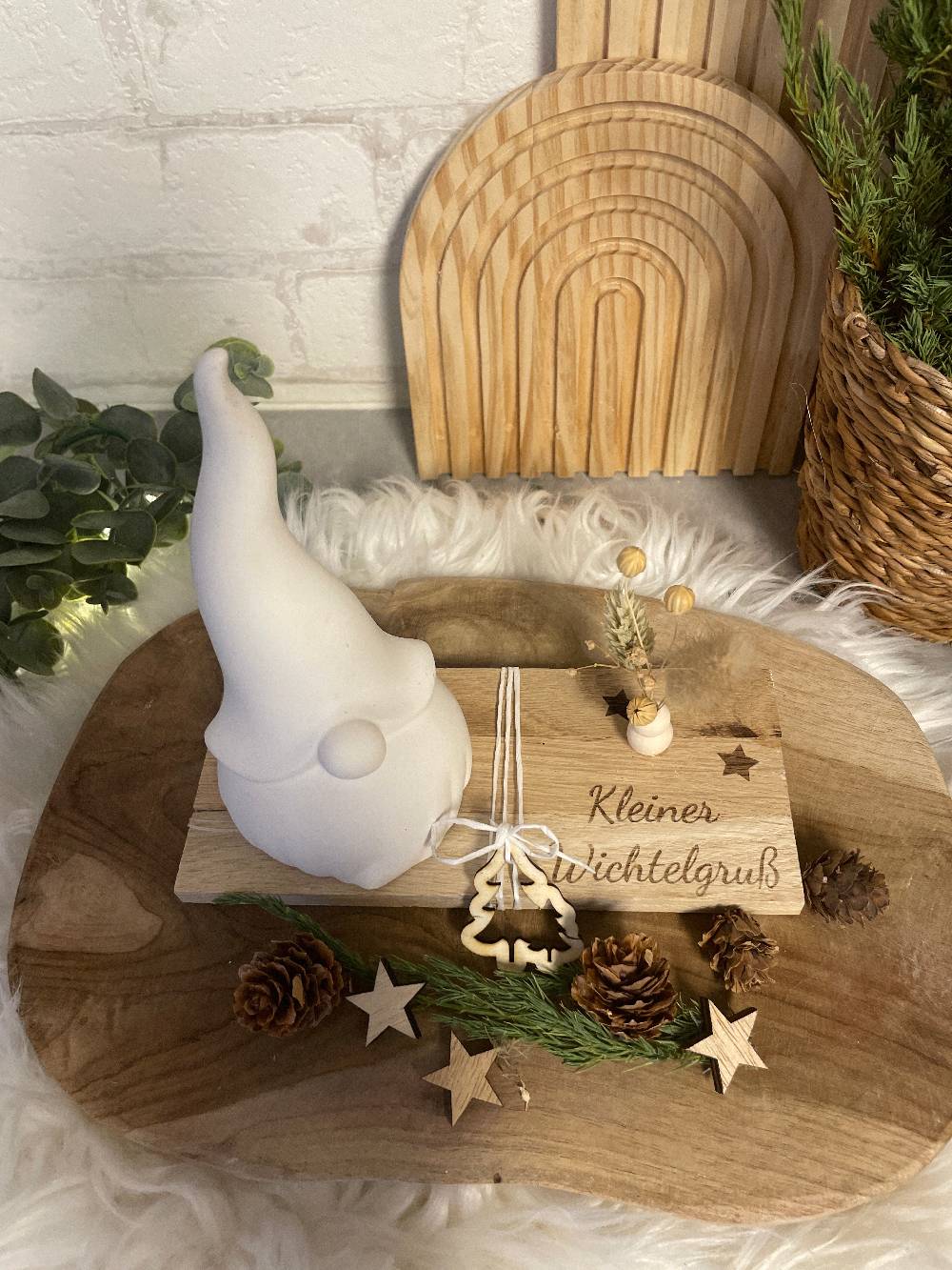 KB Socken Wichtel Geschenk Deko , Wichtelgruss, Geschenkidee, Weihnachten, Advents Deko, Weihnachtsgeschenk Frau, Reliefgiesspulver, Wichtelgeschenk Saisonschlussverkauf