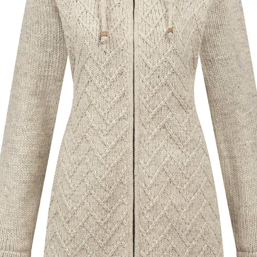 Kunst Und Magie ALMHUBER Klassische Damen Strickjacke Kurzmantel Winter Mantel Wolle Jacke Wollmantel Kapuze Heißer Verkauf