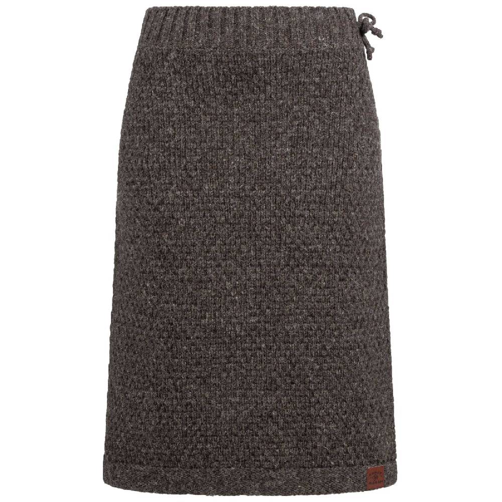 Kunst Und Magie Langer Strickrock Winter Woll Rock mit klassischem Waffel-Muster Wolle Boho Neueste Mode