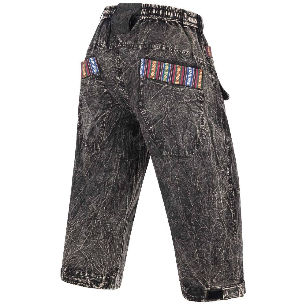 Kunst Und Magie Kurze Aladin Herren Hose 3/4 Baggy Cargo Yoga Pants Hippie Goa Baumwoll Shorts Blitzangebot