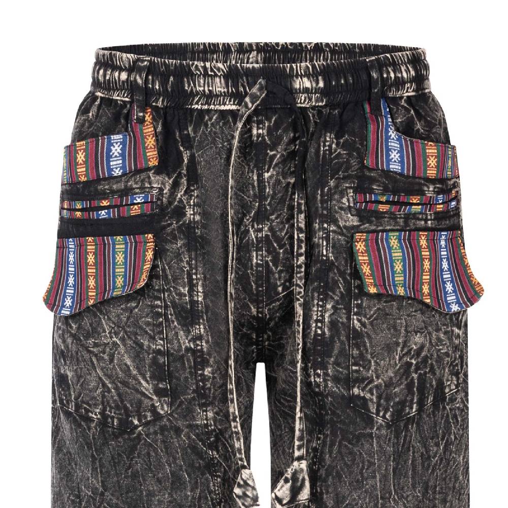 Kunst Und Magie Kurze Aladin Herren Hose 3/4 Baggy Cargo Yoga Pants Hippie Goa Baumwoll Shorts Blitzangebot