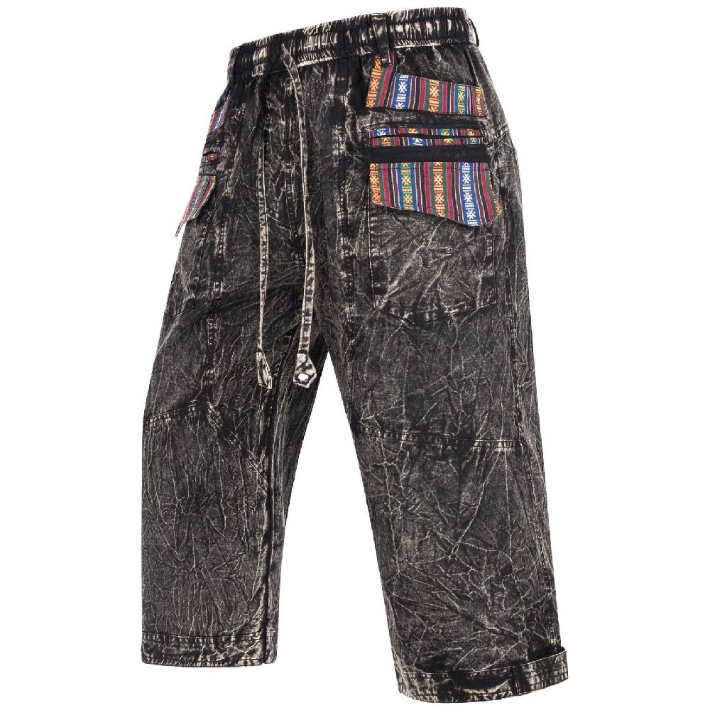 Kunst Und Magie Kurze Aladin Herren Hose 3/4 Baggy Cargo Yoga Pants Hippie Goa Baumwoll Shorts Blitzangebot