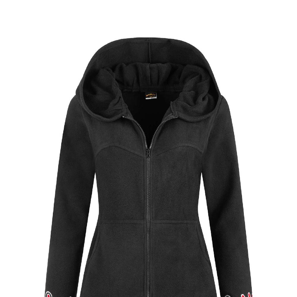 Kunst Und Magie Kunst und Magie Damenmantel aus Fleece Boho Kurzmantel Jacke Goa recycelt Neuheiten