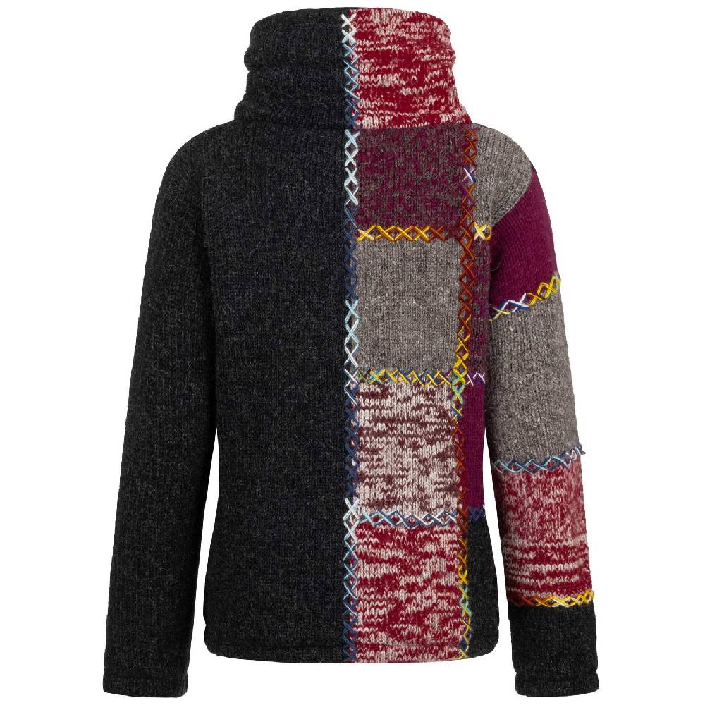 Kunst Und Magie Strickjacke Schurwolle Klassich Nordisch Wolle Jacke Thermo-Hoch Kragen Futter Unisex Räumungsverkauf