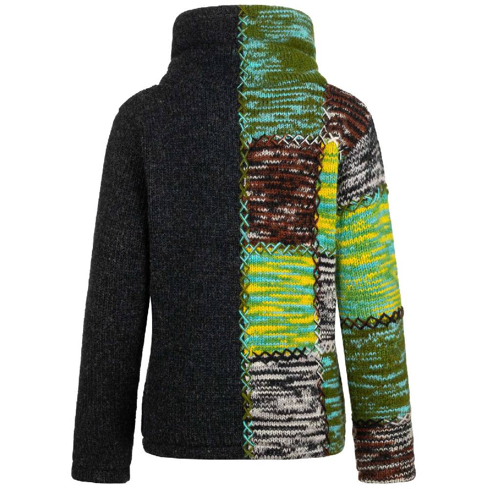 Kunst Und Magie Strickjacke Schurwolle Goa Winterjacke Wolle Jacke Thermo-Hoch Kragen Futter Unisex Kauf eins, bekomm eins gratis