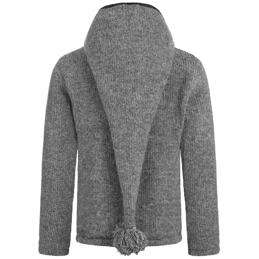Kunst Und Magie Strickjacke Goa Wolle Jacke Fleecefutter Zipfelkapuze Unisex Fair Kostenlose Rückgabe