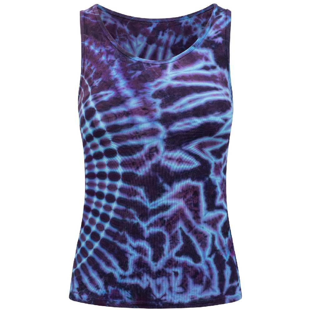 Kunst Und Magie Kunst und Magie Damen Top Atmungsaktive Tie Dye Batik Yoga Sport Top Letzter Tag