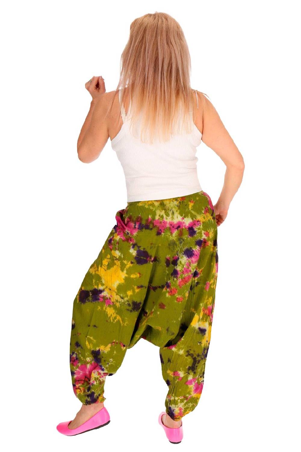Kunst Und Magie Kunst und Magie Batik Damen Hose Tie Dye Baumwoll Yoga Haremshose Wellnesshose Pluderhose Ballonhose Bis zu 65% Rabatt