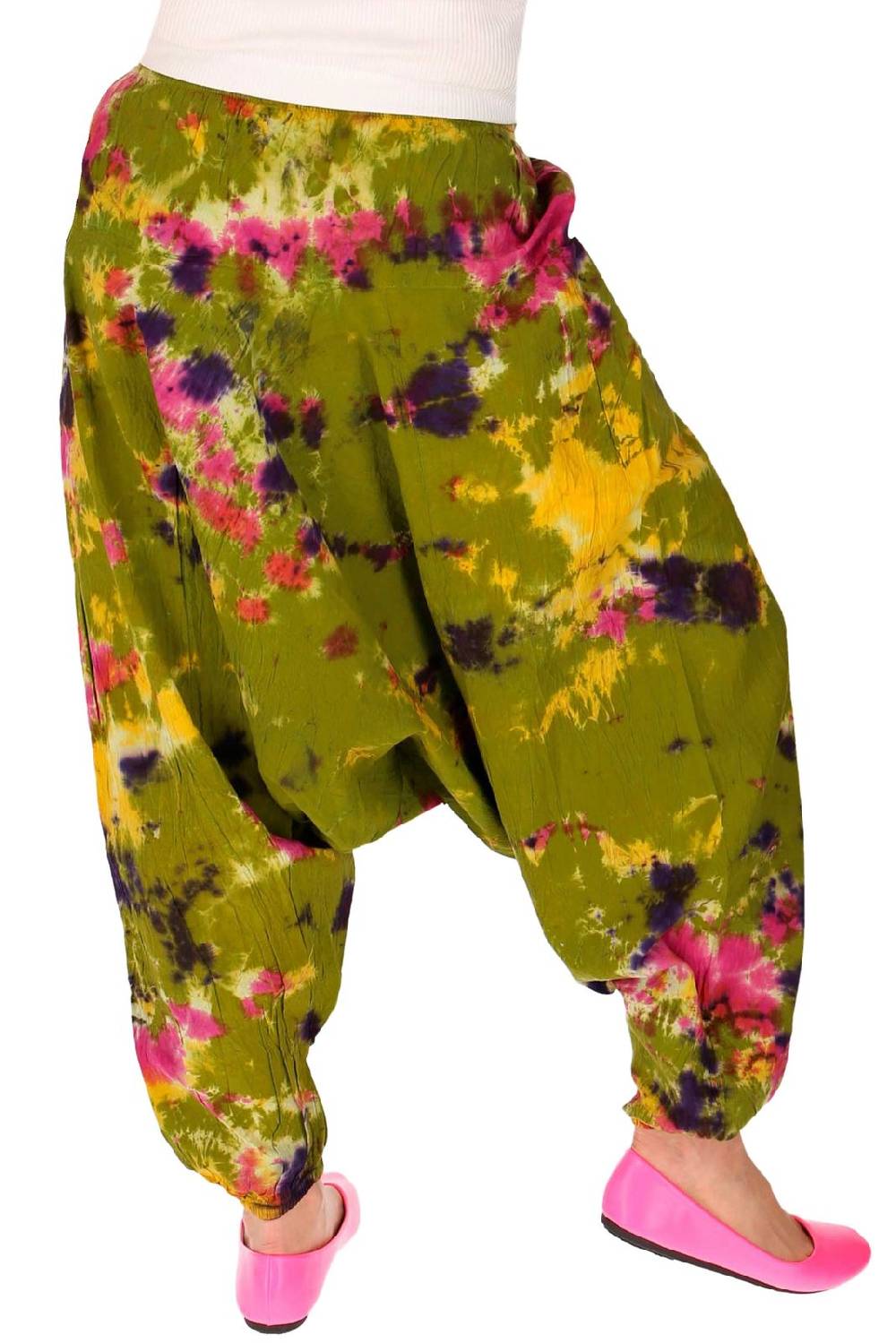 Kunst Und Magie Kunst und Magie Batik Damen Hose Tie Dye Baumwoll Yoga Haremshose Wellnesshose Pluderhose Ballonhose Bis zu 65% Rabatt