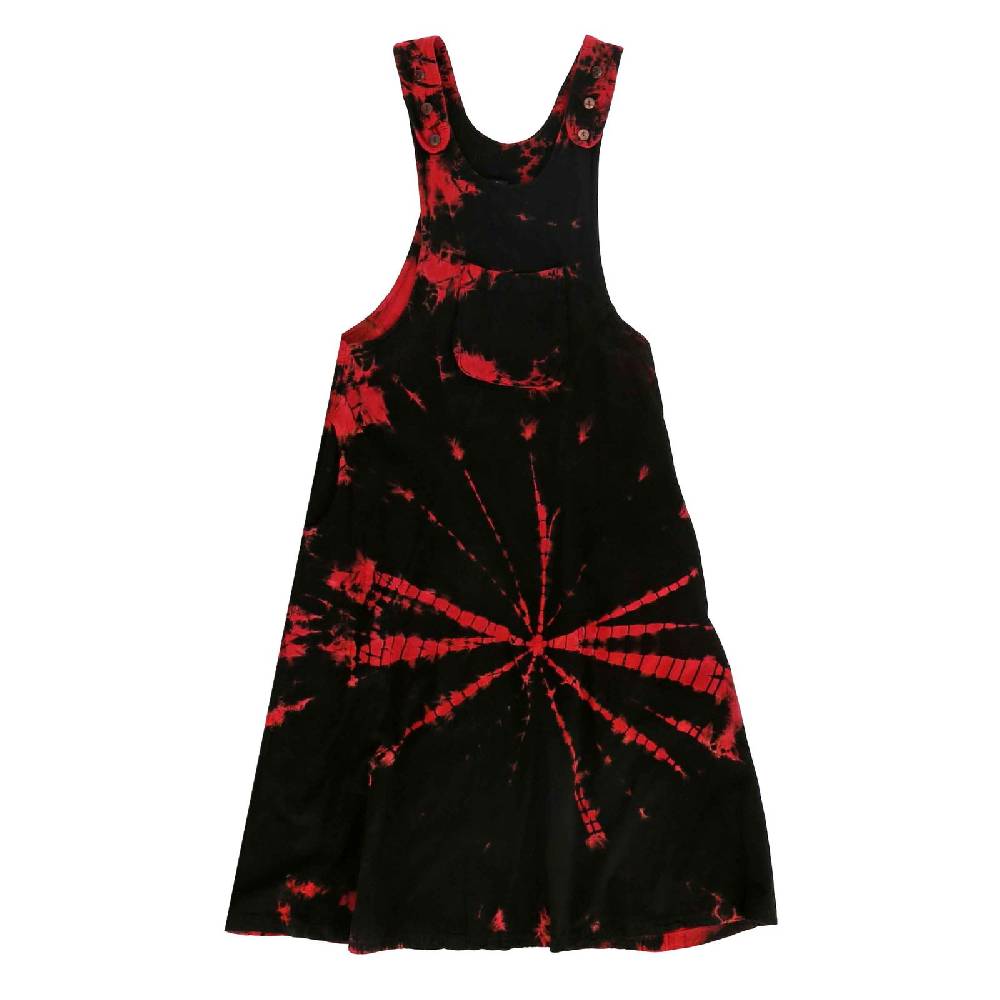 Kunst Und Magie Buntes Kleid Latzkleid Latzrock Tie Dy Batik Boho Ibiza Psy Goa 70er Overall Hippie Sommerkleid Baumwolle Bis zu 55% Rabatt