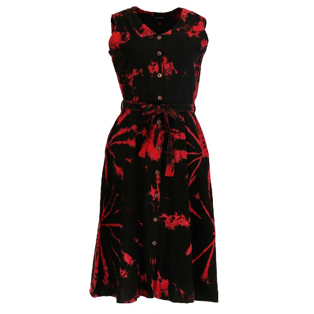 Kunst Und Magie Kleid Batik Sommerkleid Baumwoll Kleid Boho Ibiza Geköpft Hippie Tie Dye Nur noch ein Tag übrig