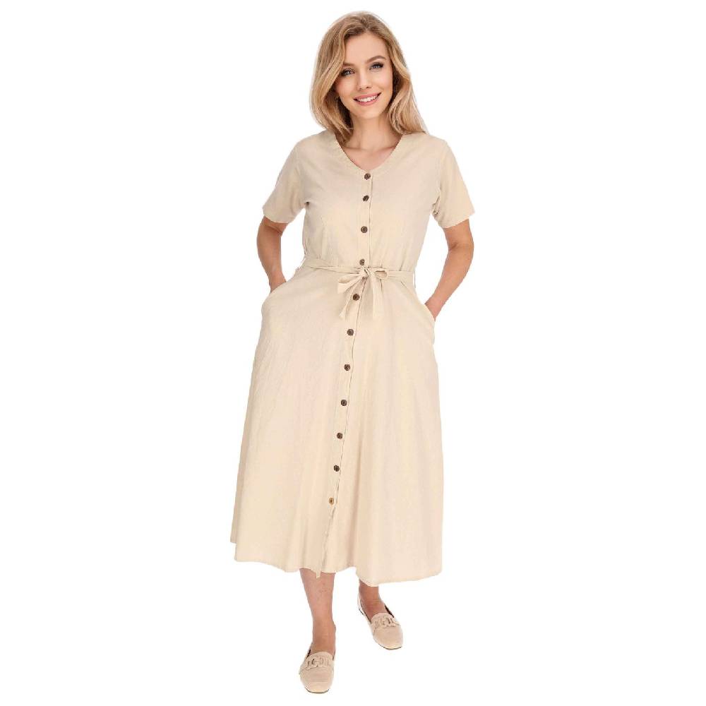 Kunst Und Magie Kleid Sommerkleid Baumwoll Kleid Boho Ibiza Geknöpft Hippie Riesige Rabatte