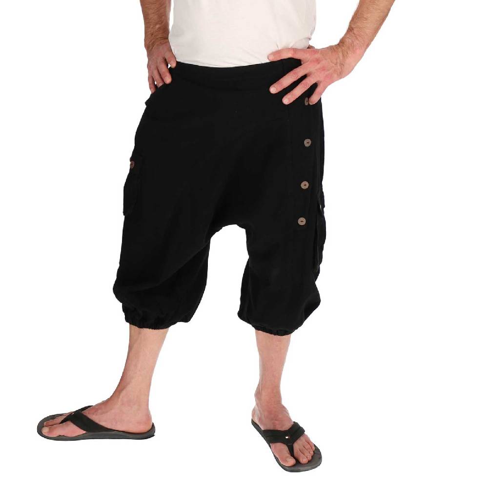 Kunst Und Magie Kurze Aladin Hose Unisex 3/4 Baggy Pants Hippie Goa Baumwoll Haremshose Begrenzt auf 3 Tage