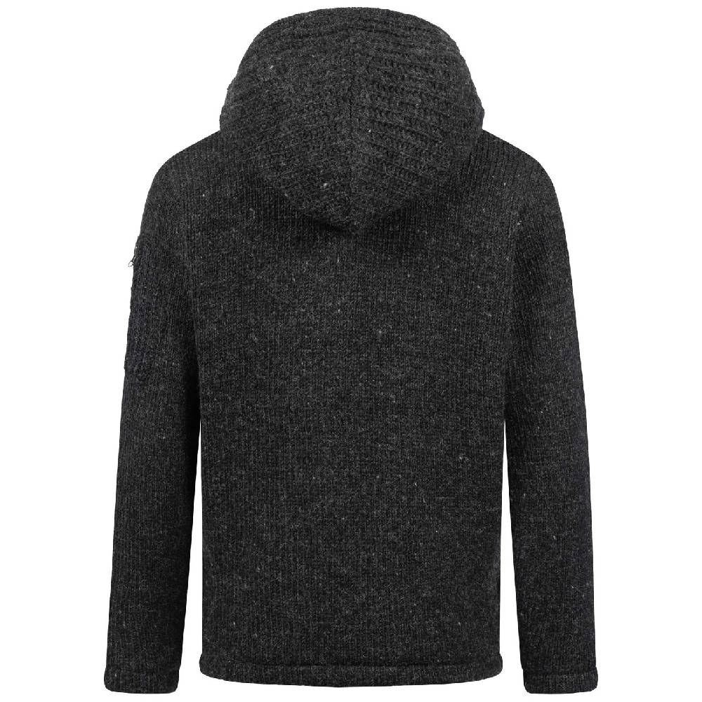Kunst Und Magie Strickjacke Schurwolle Klassich Nordisch Wolle Jacke mit Kapuze Kragen Futter Unisex Speichern exportieren