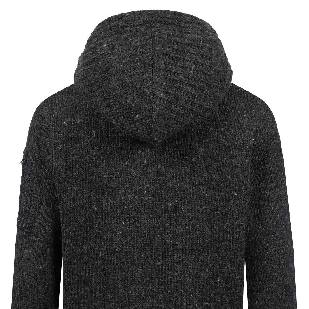 Kunst Und Magie Strickjacke Schurwolle Klassich Nordisch Wolle Jacke mit Kapuze Kragen Futter Unisex Speichern exportieren