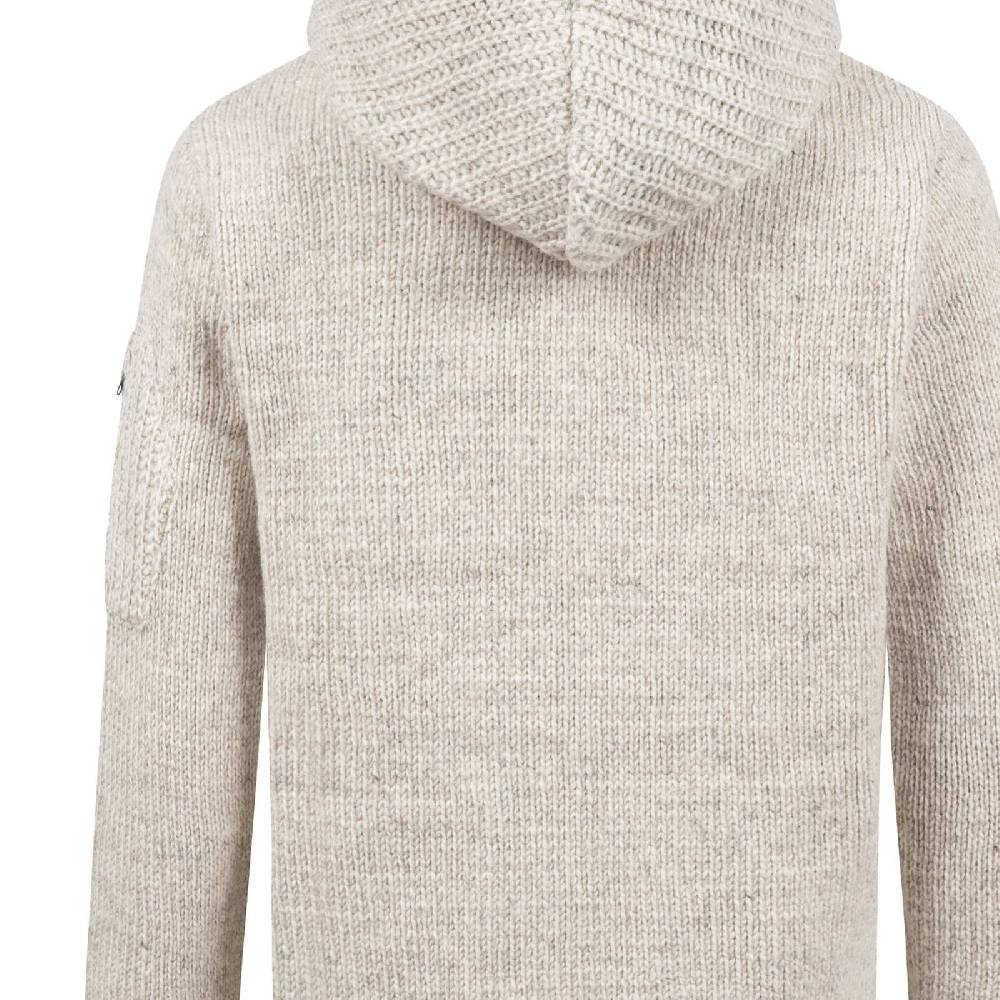 Kunst Und Magie Strickjacke Schurwolle Klassich Nordisch Wolle Jacke mit Kapuze Kragen Futter Unisex Black Friday Preise