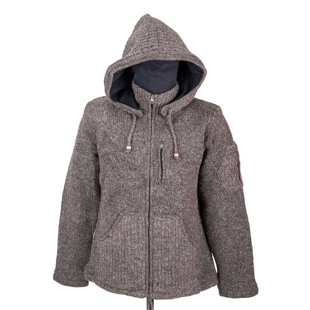 Kunst Und Magie Herren Strickjacke Schurwolle Klassich Nordisch Wolle Jacke mit Kapuze Schurwolle zollfrei