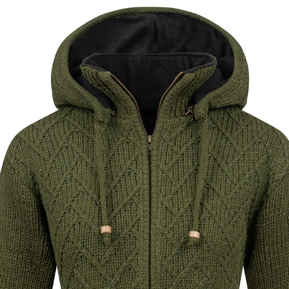 Kunst Und Magie Klassische Damen Strickjacke Kurzmantel Winter Mantel Wolle Jacke mit Fleecefutter und Kapuze 50% Rabatt für begrenzte Zeit