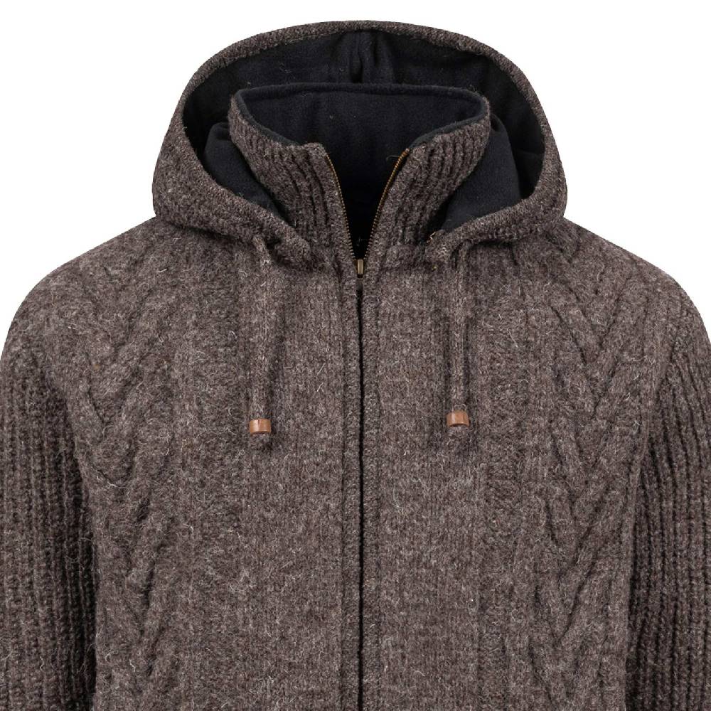 Kunst Und Magie Herren Strickjacke Goa Wolle Jacke Fleecefutter Hochkragen Winterjacke Kurzmantel Kapuze Online
