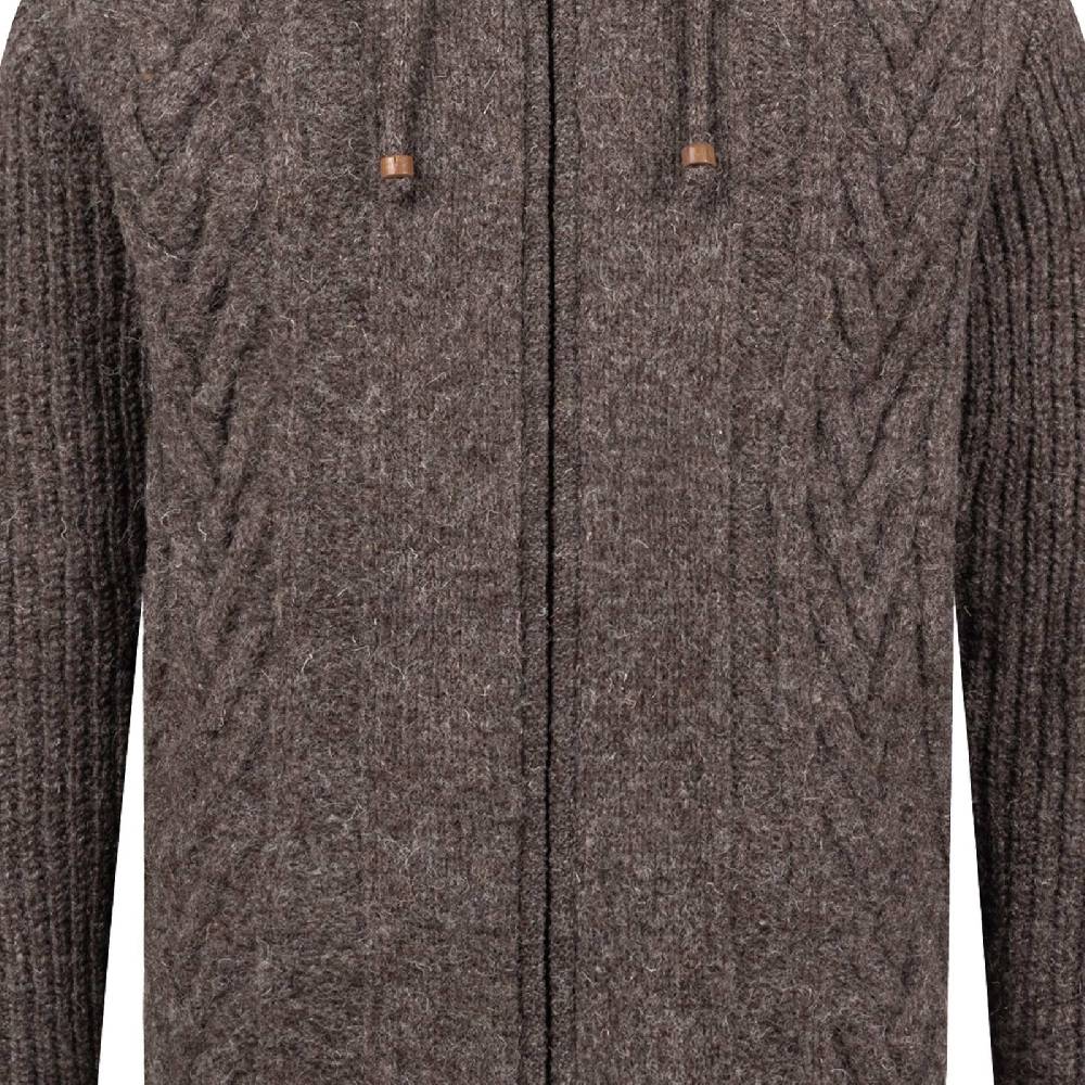 Kunst Und Magie Herren Strickjacke Goa Wolle Jacke Fleecefutter Hochkragen Winterjacke Kurzmantel Kapuze Online