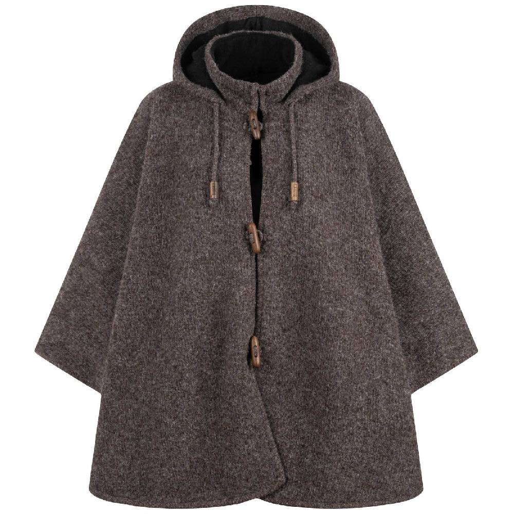Kunst Und Magie Strick Poncho mit Kapuze Umhang Cape Strickjacke Wolle Jacke mit Kapuze Winter Mantel Meist gekauft