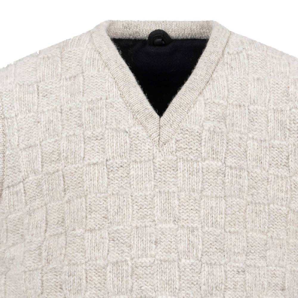 Kunst Und Magie Herren Strick Pullunder V-Neck aus Wolle mit warmen Fleecefutter Limitierter Zeitrabatt