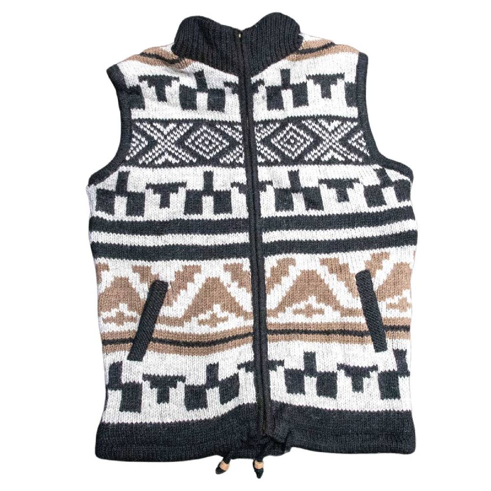 Kunst Und Magie Kunst und Magie Unisex Strickweste aus Wolle mit warmen Fleecefutter Fabrikpreis