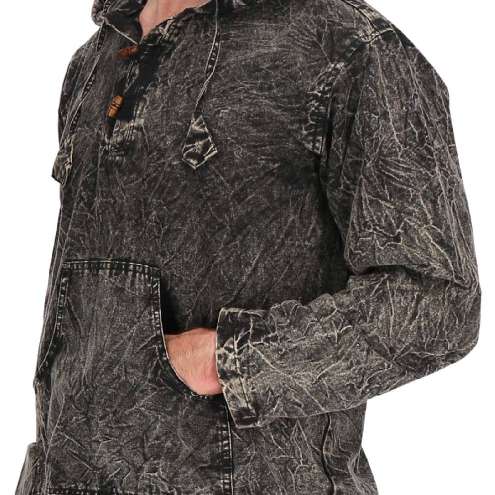 Kunst Und Magie Baja Hoodie Herren alternativ Kapuzenpulli Stonewashed ungefüttert Nachhaltig Fair Günstig kaufen