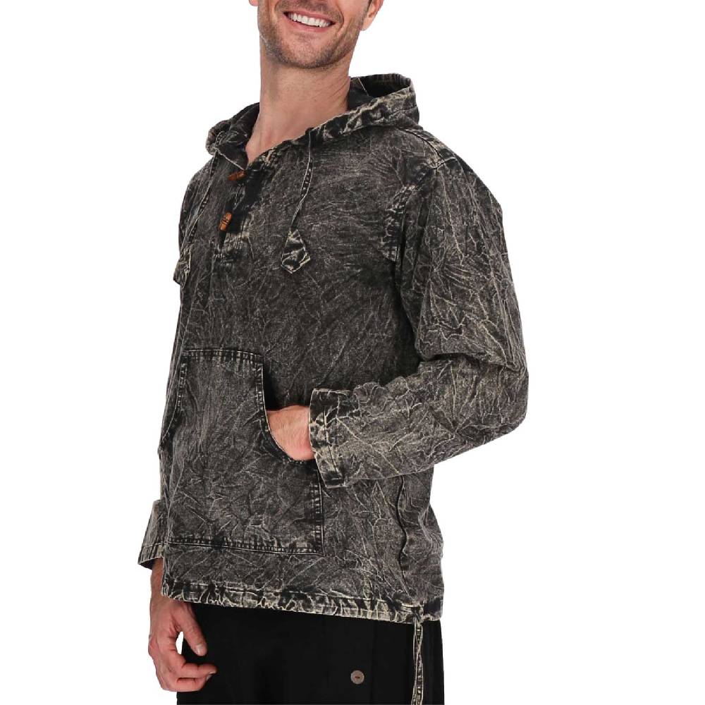 Kunst Und Magie Baja Hoodie Herren alternativ Kapuzenpulli Stonewashed ungefüttert Nachhaltig Fair Günstig kaufen