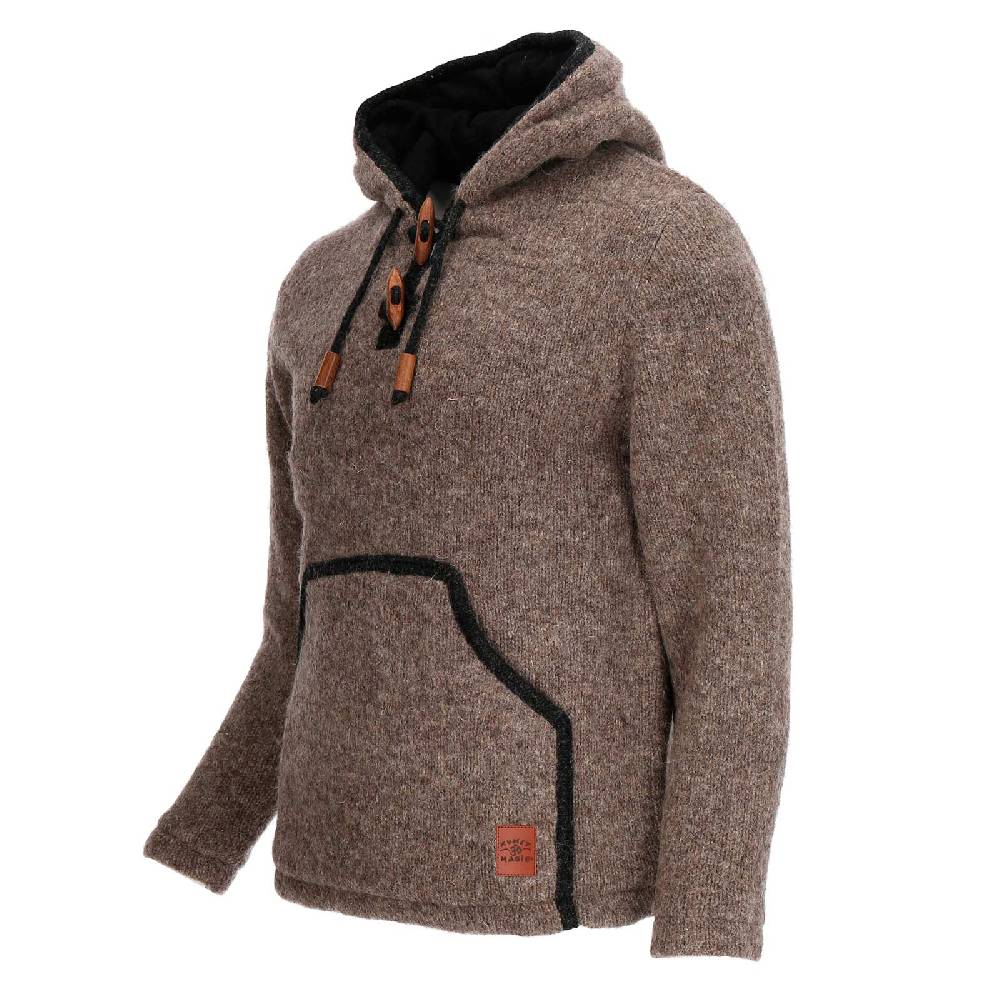 Kunst Und Magie Baja Hoodie Strickjacke Wolle Jacke mit Kapuze Winter Pullover Kapuzenpullover Preisnachlass