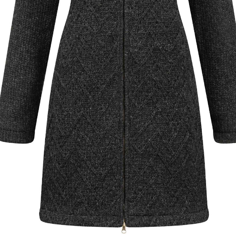 Kunst Und Magie Klassische Damen Strickjacke Kurzmantel Winter Mantel Wolle Jacke mit Fleecefutter und Kapuze Cyber Monday