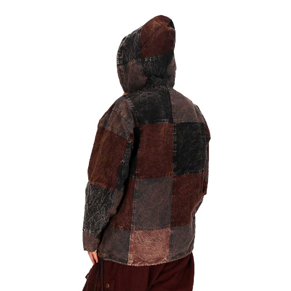Kunst Und Magie Patchwork Baja Hoodie Herren alternativ Kapuzenpulli Nachhaltig Fair Weihnachtsangebot