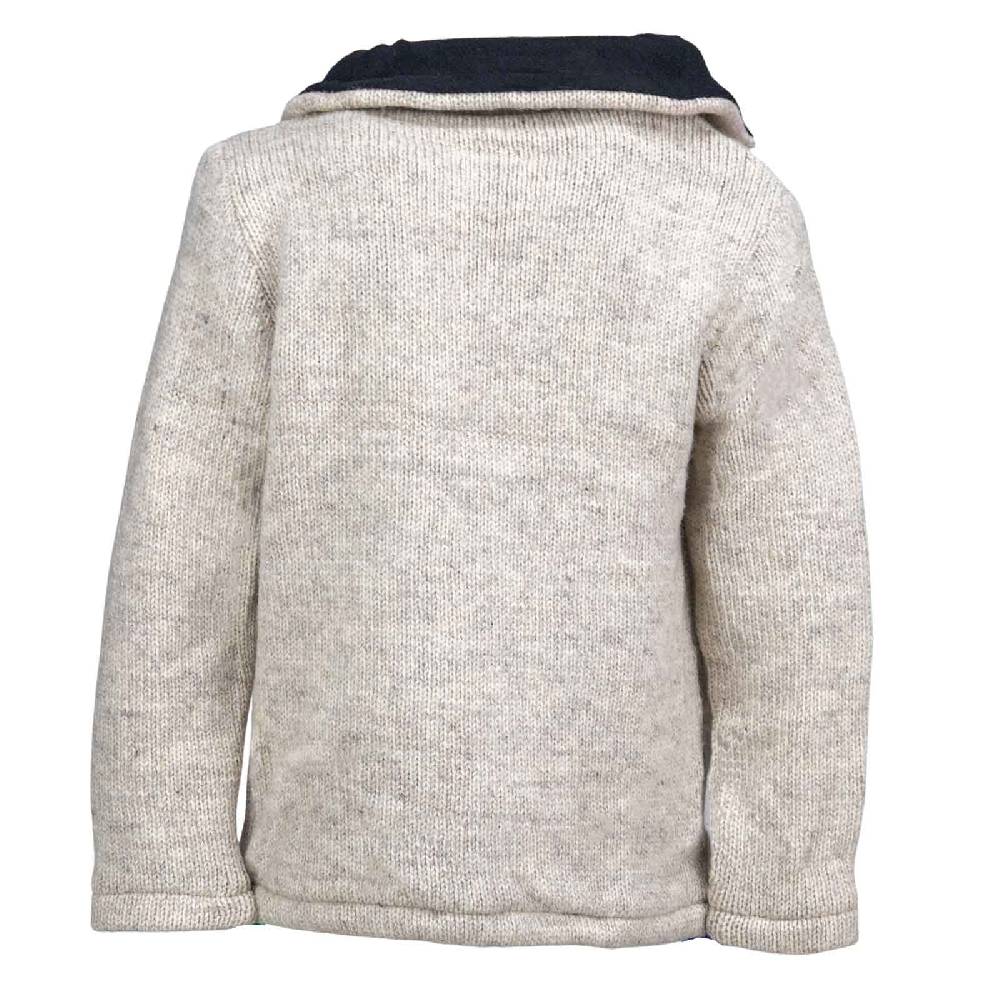 Kunst Und Magie Klassische Strickjacke Wolle Winter Jacke mit Hochkragen Fleecefutter Fair Nachhaltig Top Angebot