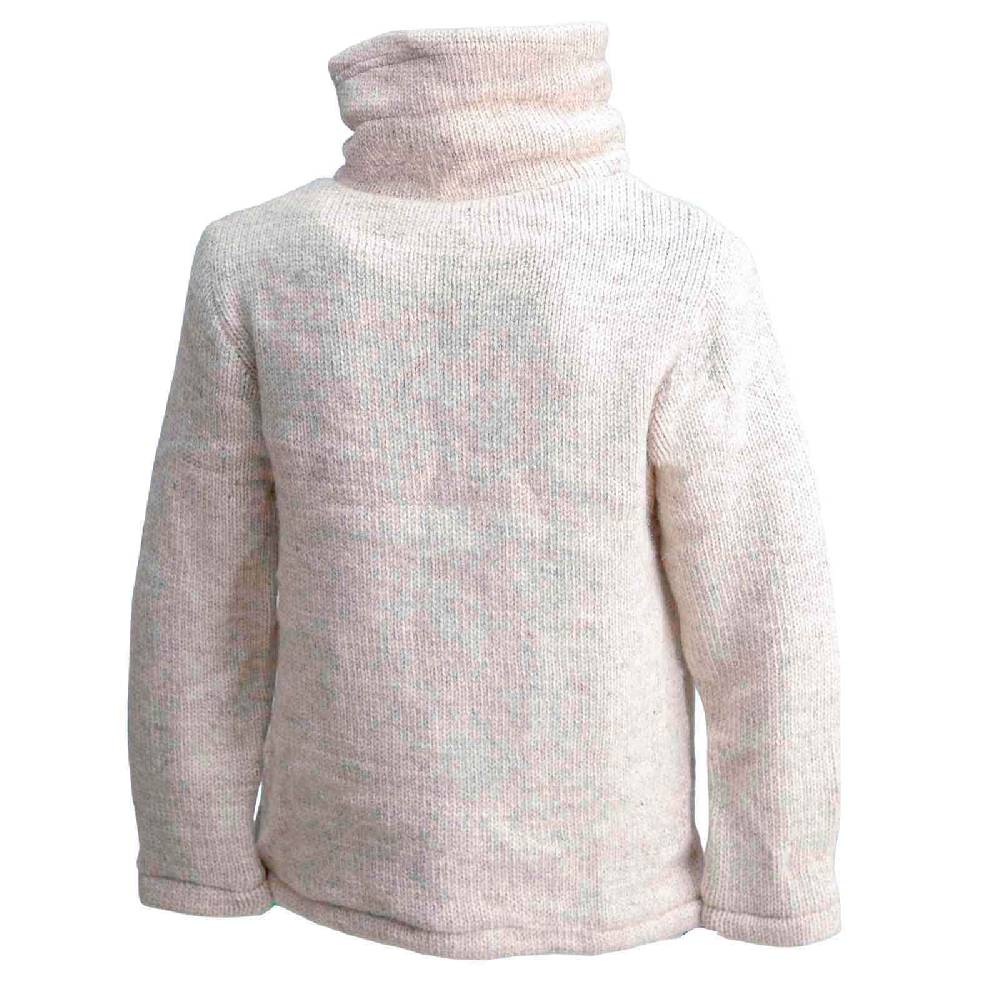 Kunst Und Magie Klassische Strickjacke Wolle Winter Jacke mit Hochkragen Fleecefutter Fair Nachhaltig Top Angebot