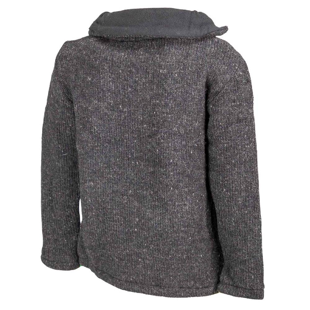 Kunst Und Magie Klassische Strickjacke Wolle Jacke mit Hochkragen Fleecefutter Neueste Mode