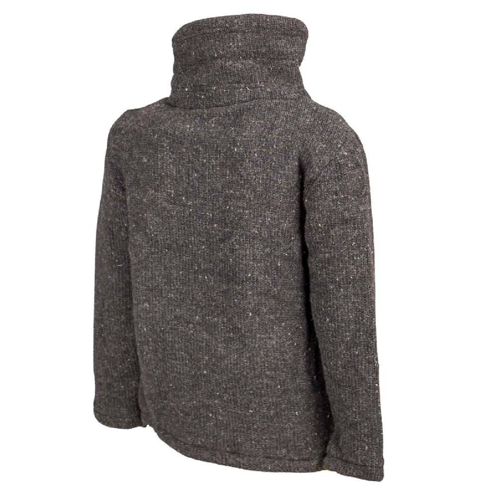 Kunst Und Magie Klassische Strickjacke Wolle Jacke mit Hochkragen Fleecefutter Neueste Mode