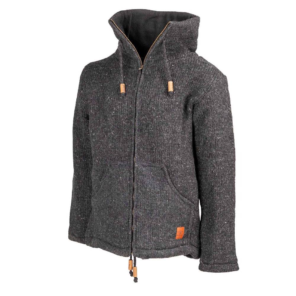 Kunst Und Magie Klassische Strickjacke Wolle Jacke mit Hochkragen Fleecefutter Neueste Mode