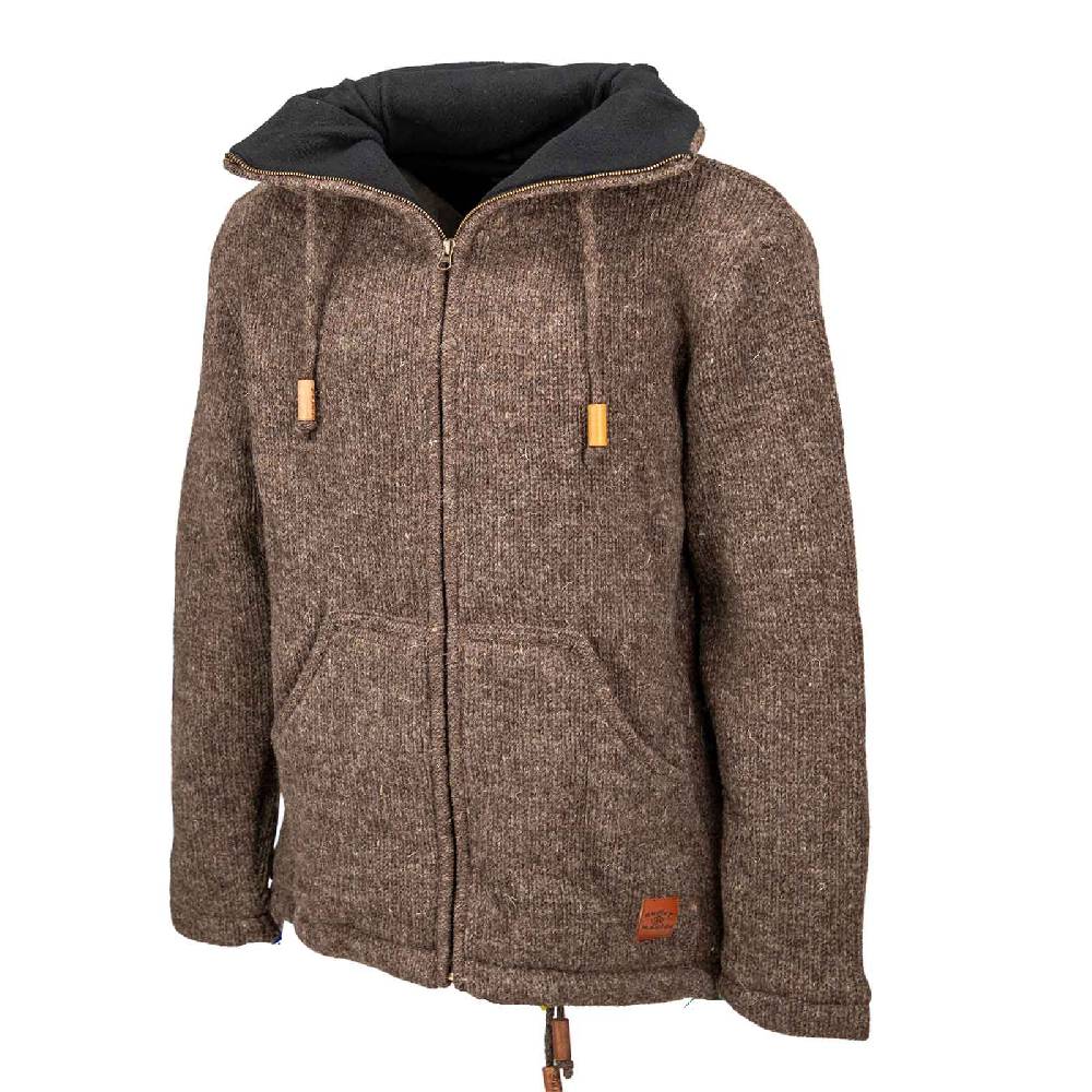 Kunst Und Magie Klassische Strickjacke Wolle Jacke mit Hochkragen Fleecefutter Online Outlet