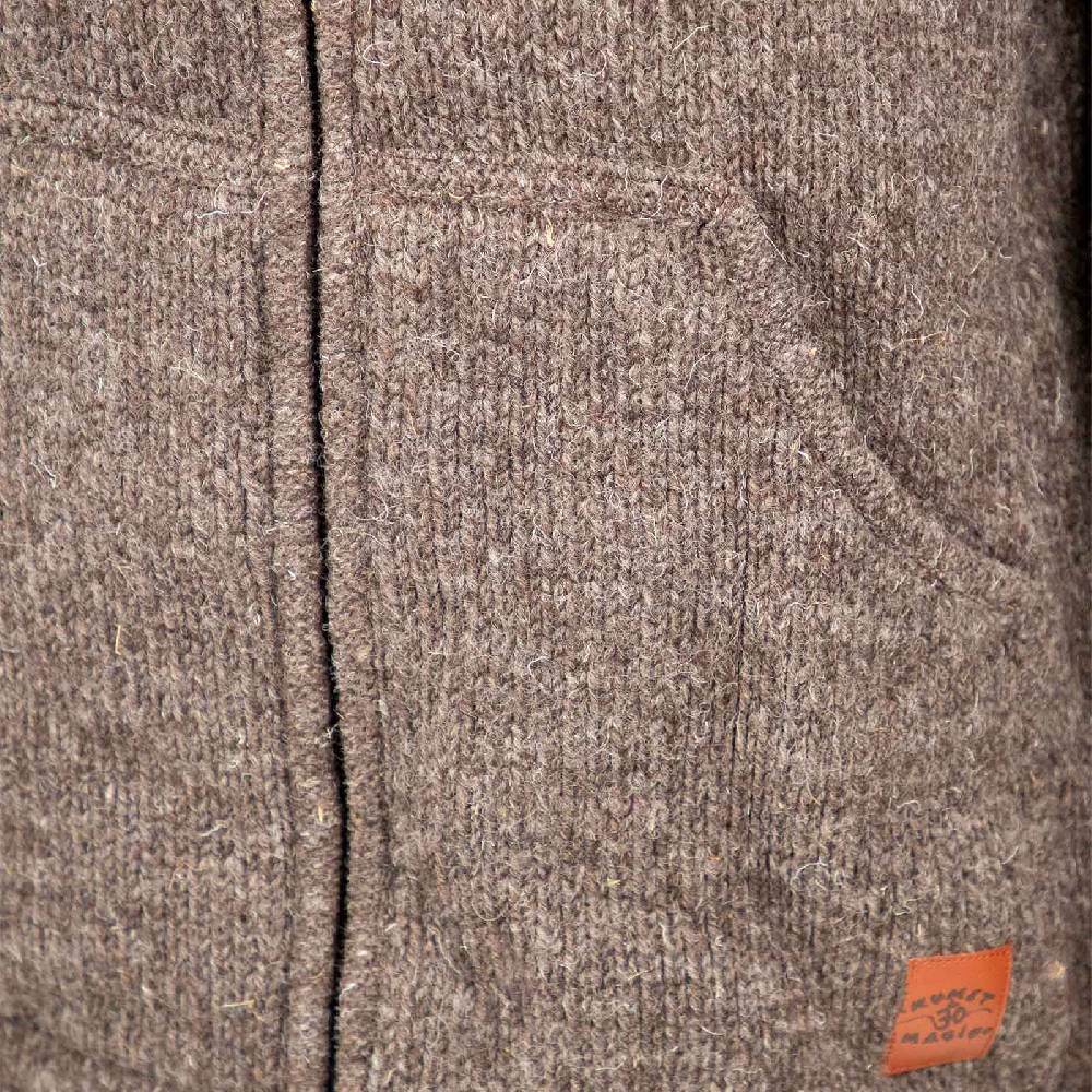 Kunst Und Magie Klassische Strickjacke Wolle Jacke mit Hochkragen Fleecefutter Online Outlet
